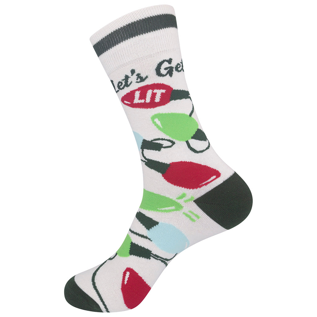Let's Get Lit (Christmas) Socks