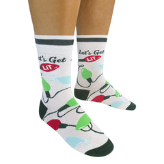 Let's Get Lit (Christmas) Socks