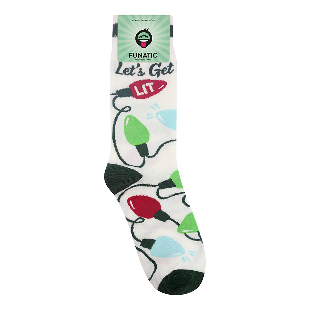 Let's Get Lit (Christmas) Socks