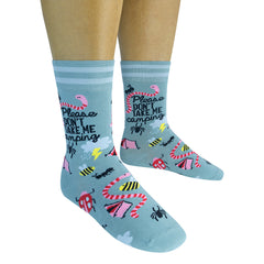 Please Don't Take Me Camping Socks