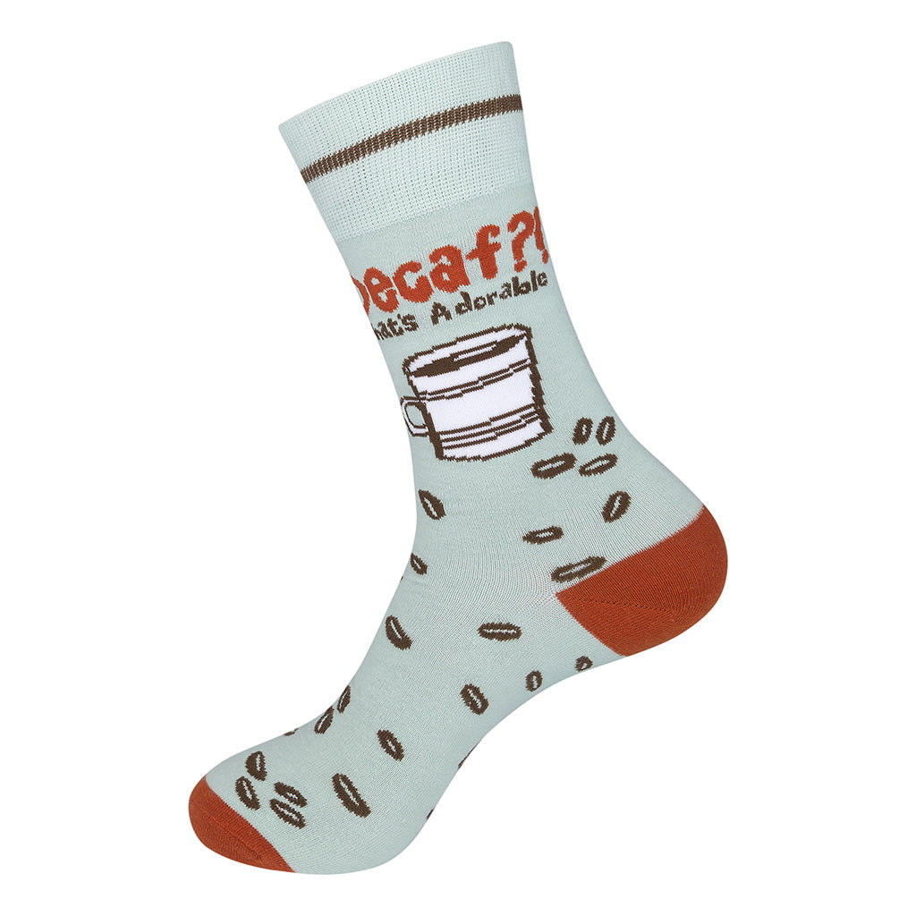 "Decaf? That’s Adorable" Coffee Socks