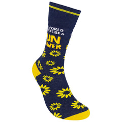 In A World Of Roses, Be A Sunflower Socks