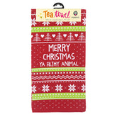 Merry Christmas Ya Filthy Animal Tea Towel