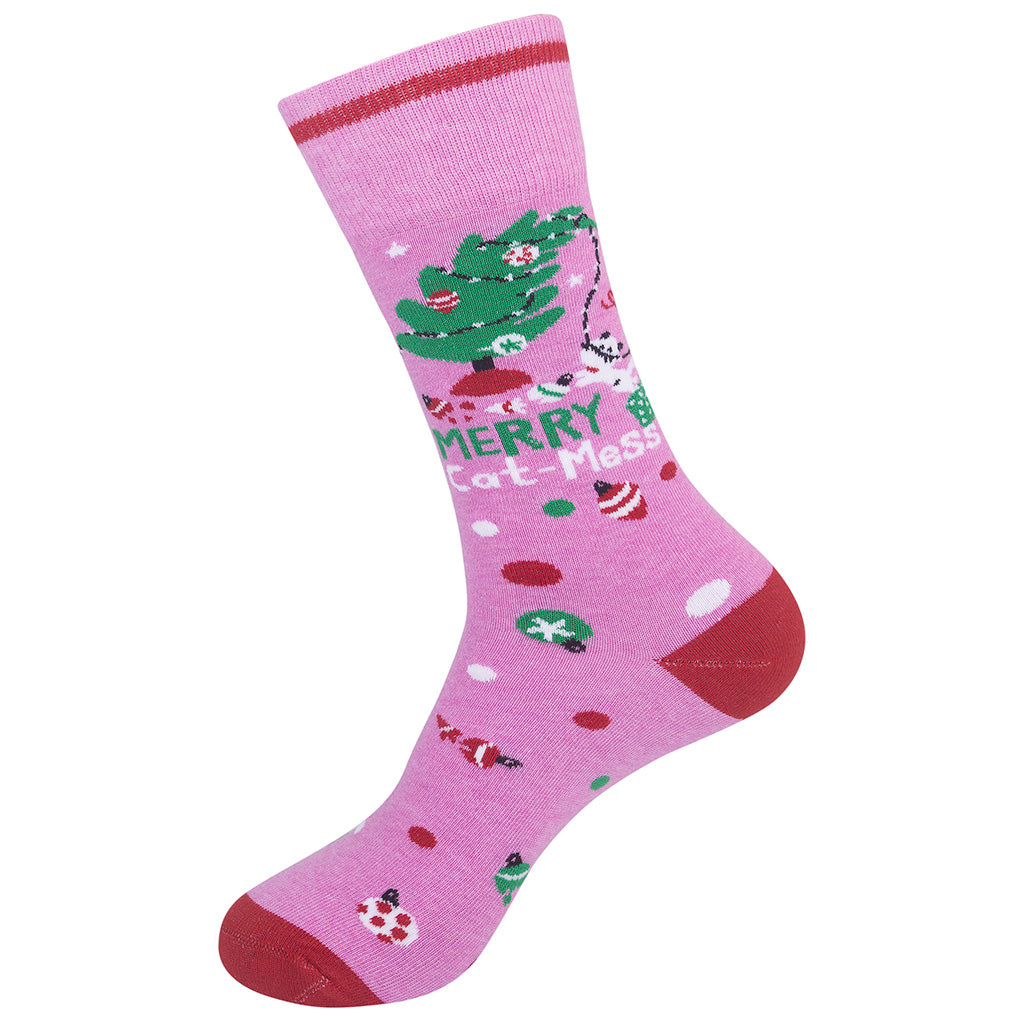 Merry Cat-mess Socks