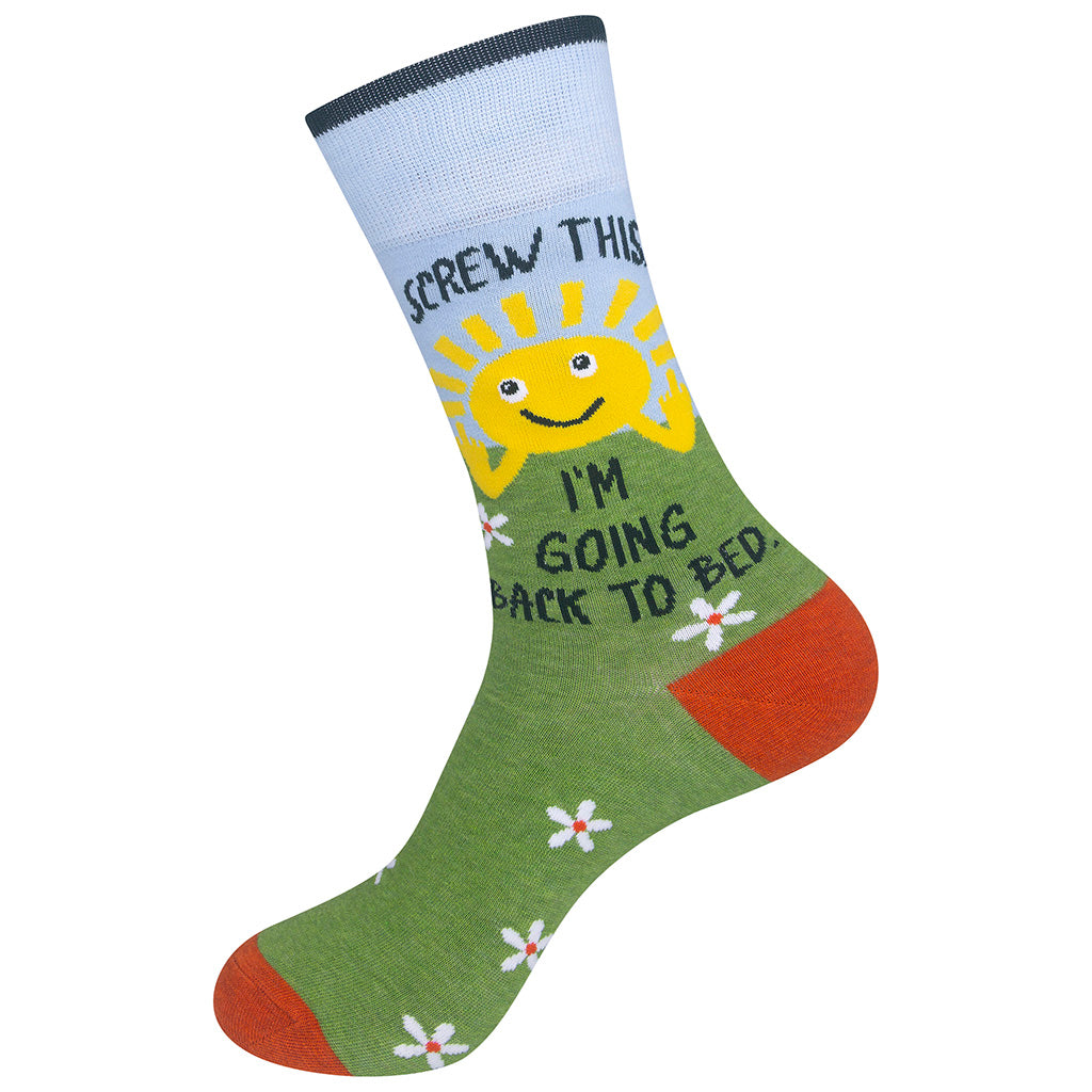 Screw This I'm Going Back To Bed Socks
