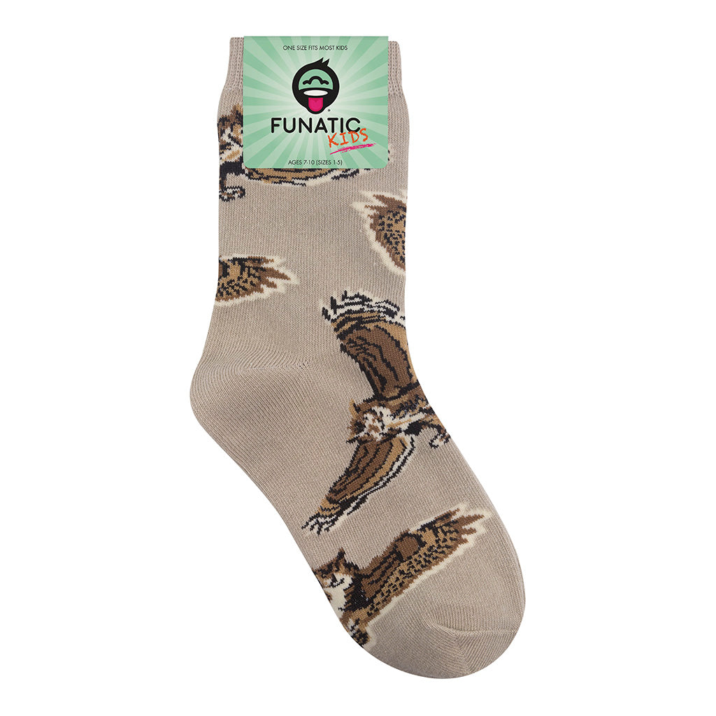 Great Horned Owl Kids 7-10yrs Socks