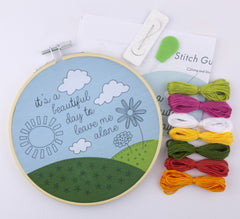 It’s A Beautiful Day To Leave Me Alone Embroidery Kit