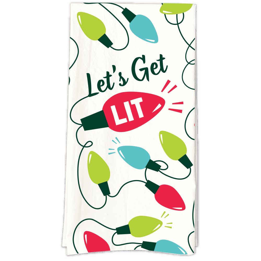Let's Get Lit (Christmas) Tea Towel