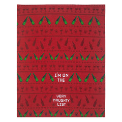 I'm On The Very Naughty List Tea Towel