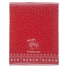 Dear Santa, Just Bring Alcohol Tea Towel