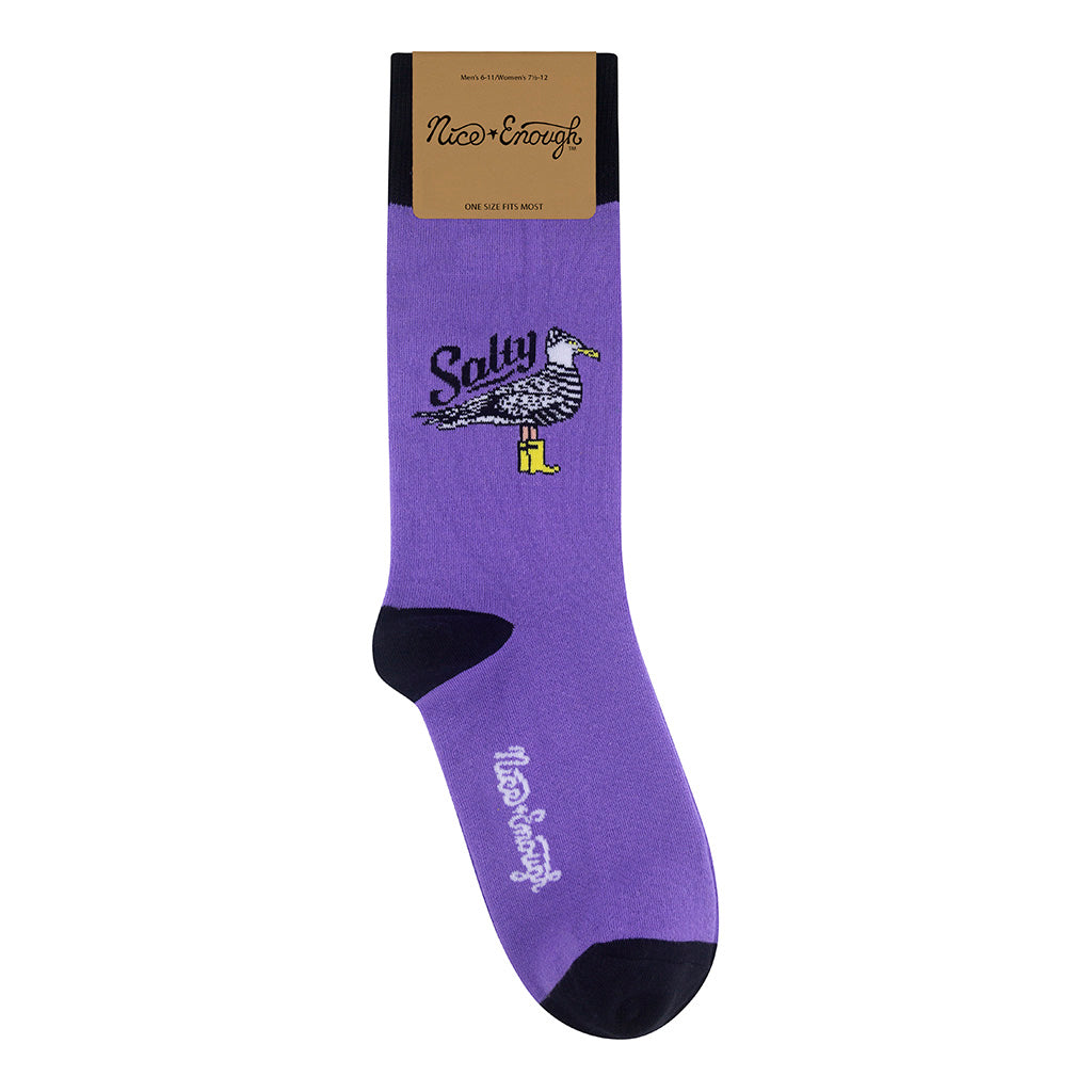 Salty - Seagull Socks | Nice Enough Merch Co