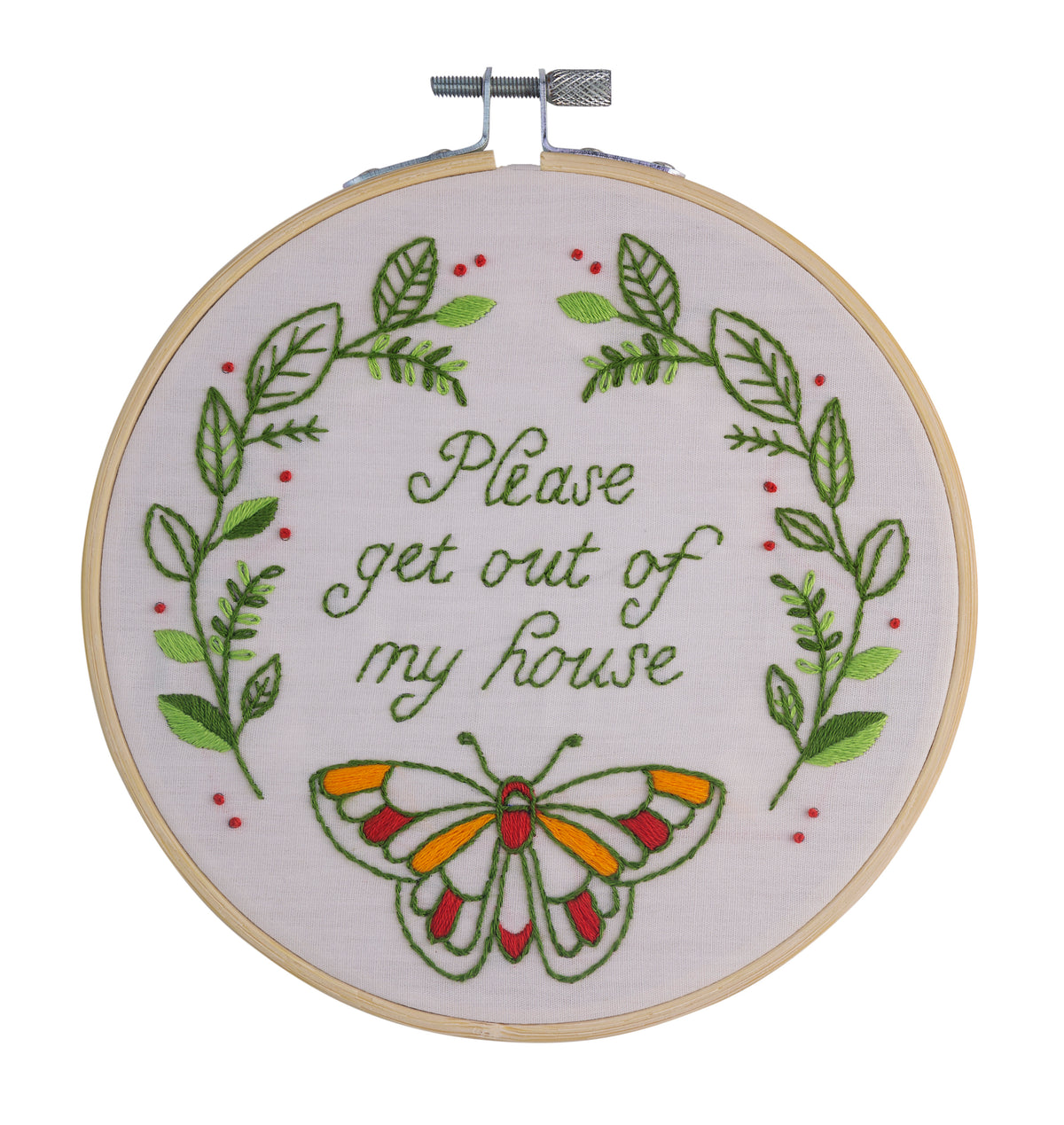 Please Get Out Of My House Embroidery Kit