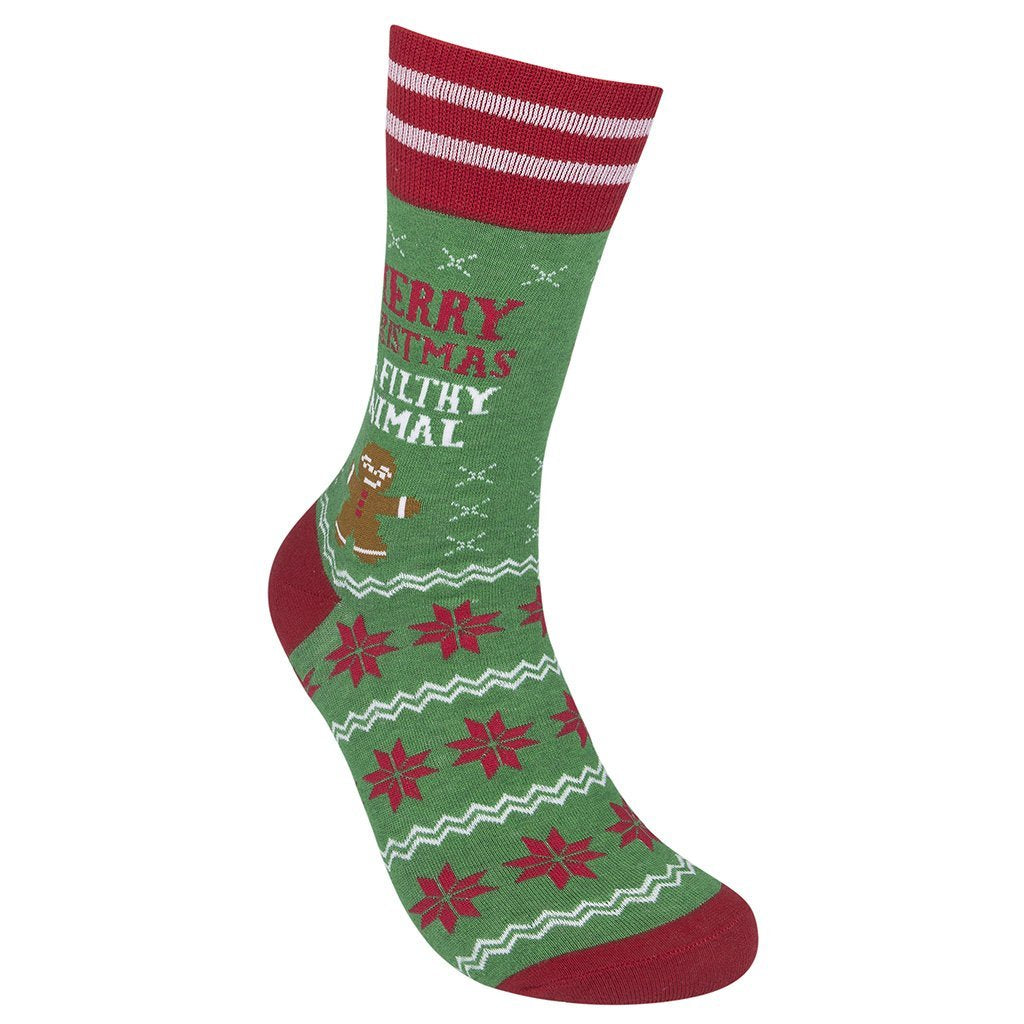 Merry Christmas Ya Filthy Animal Socks