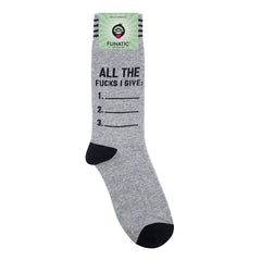 All The Fucks I Give Socks