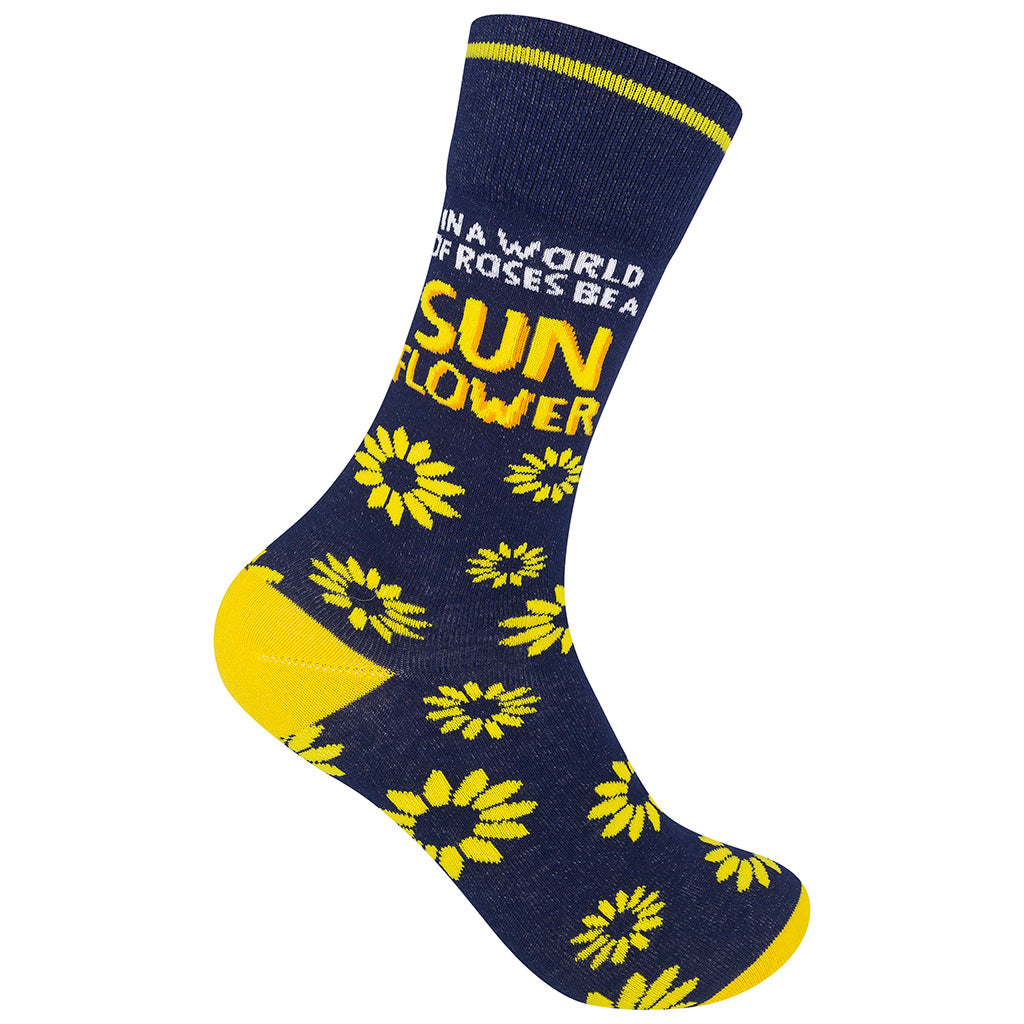 In A World Of Roses, Be A Sunflower Socks