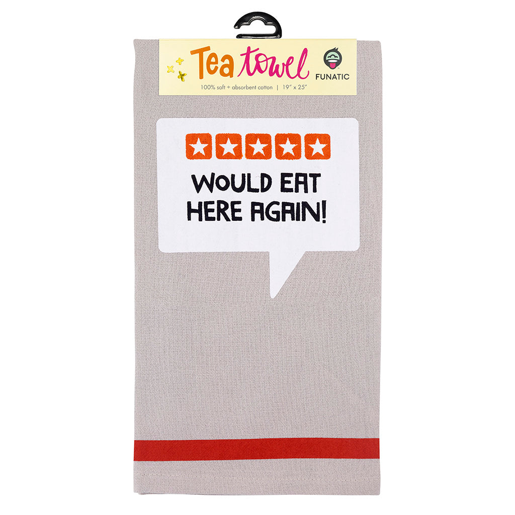 5-Stars "Would Eat Here Again" Tea Towel
